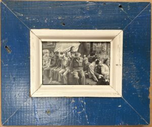 Reclaimed wood frame for picture size A6 Rectangle 1055