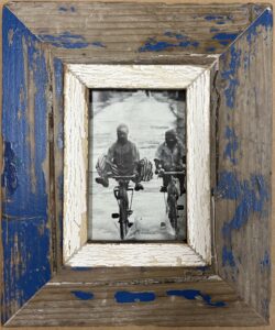Reclaimed wood frame for picture size A6 Rectangle 1079