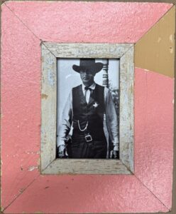 Reclaimed wood frame for picture size A6 Rectangle 1584