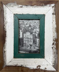 Reclaimed wood frame for picture size A6 Rectangle 1592