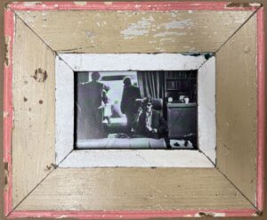 Reclaimed wood frame for picture size A6 Rectangle 1597