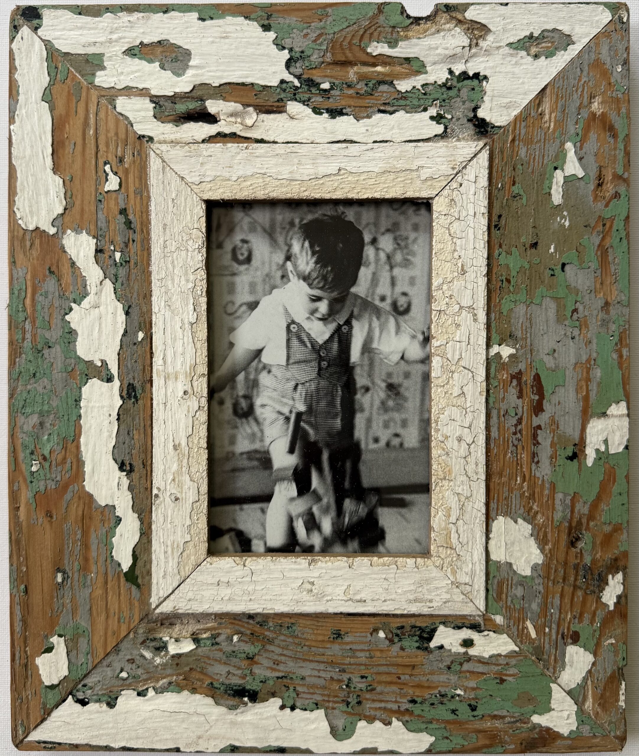 Reclaimed wood frame for picture size A6 Rectangle 1732
