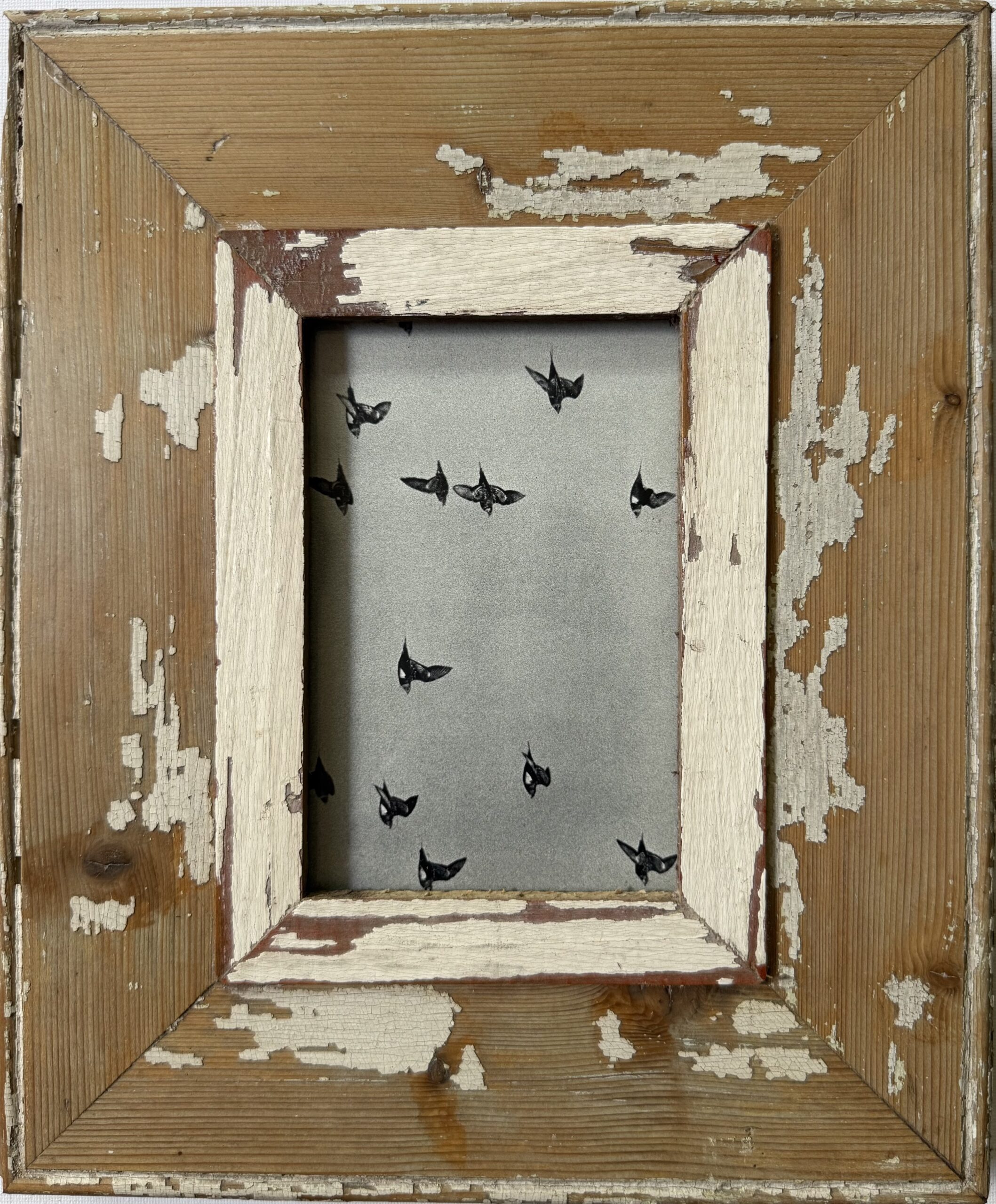 Reclaimed wood frame for picture size A6 Rectangle 1755