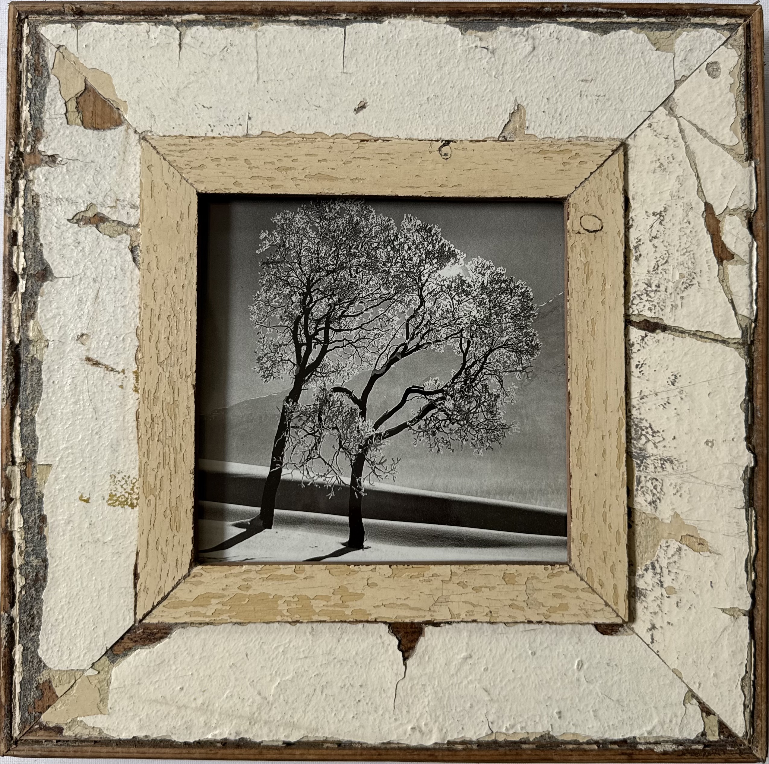 Reclaimed wood frame for picture size A5 Square 1791