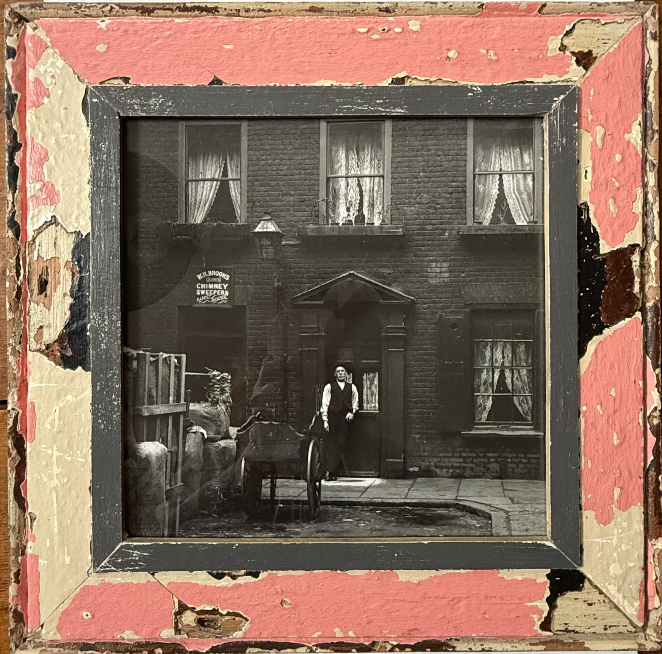 Reclaimed wood frame for picture size A3 Square 1940