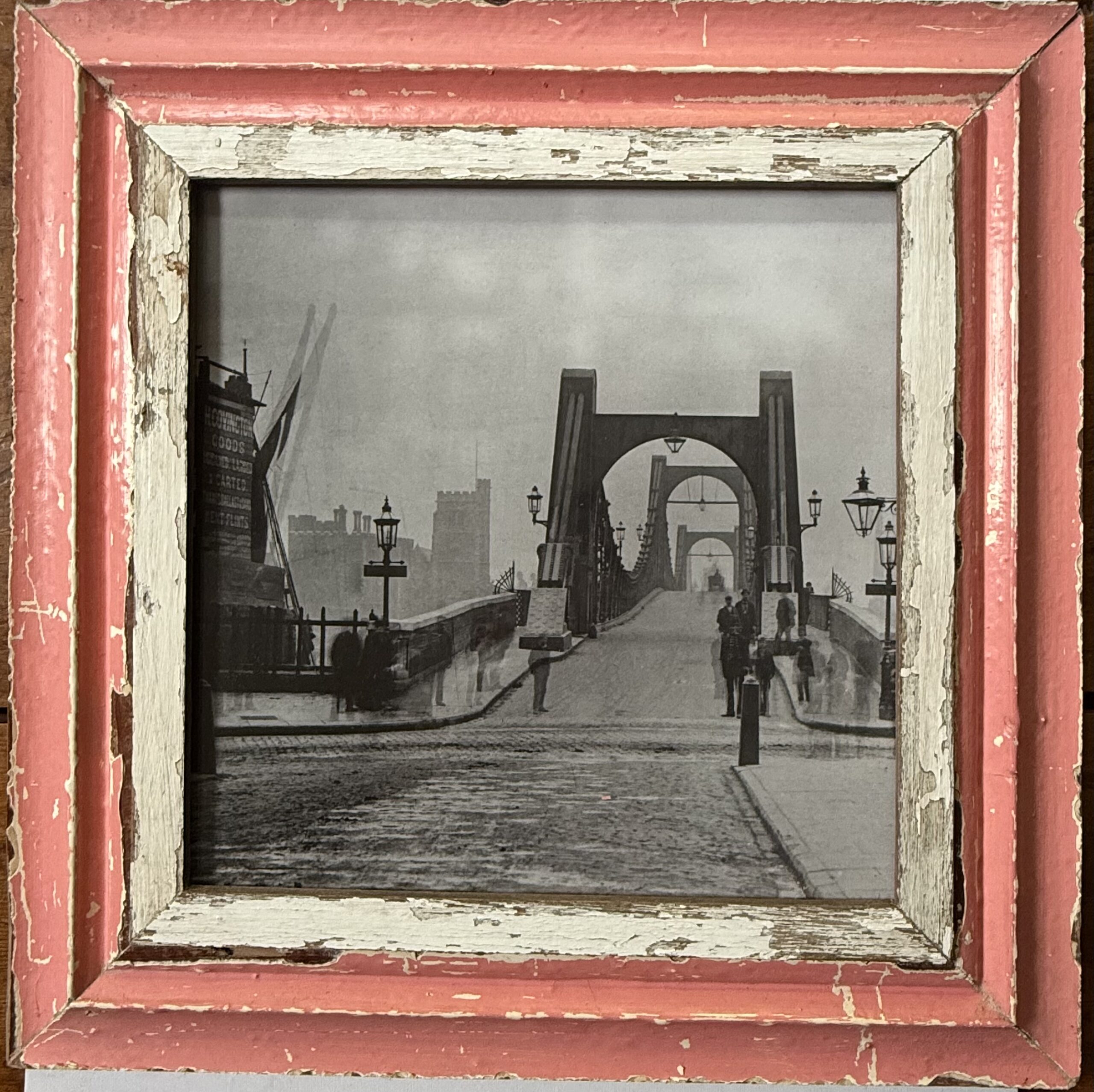 Reclaimed wood frame for picture size A3 Square 1942